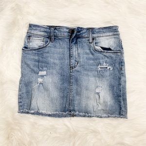 BP light wash jeans skirt